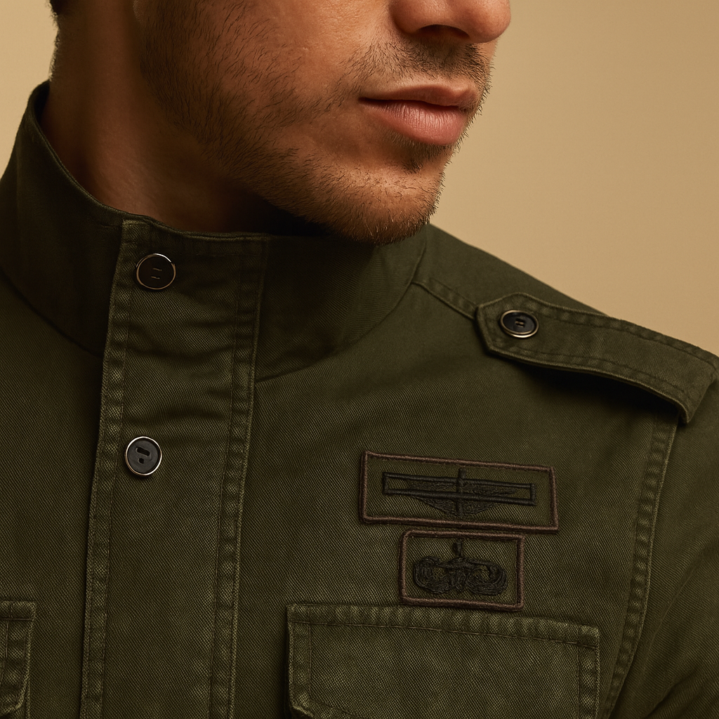 Men’s biker jacket with long sleeves and a sleek modern design, suitable for daily wear, casual outfits, and evening looks.