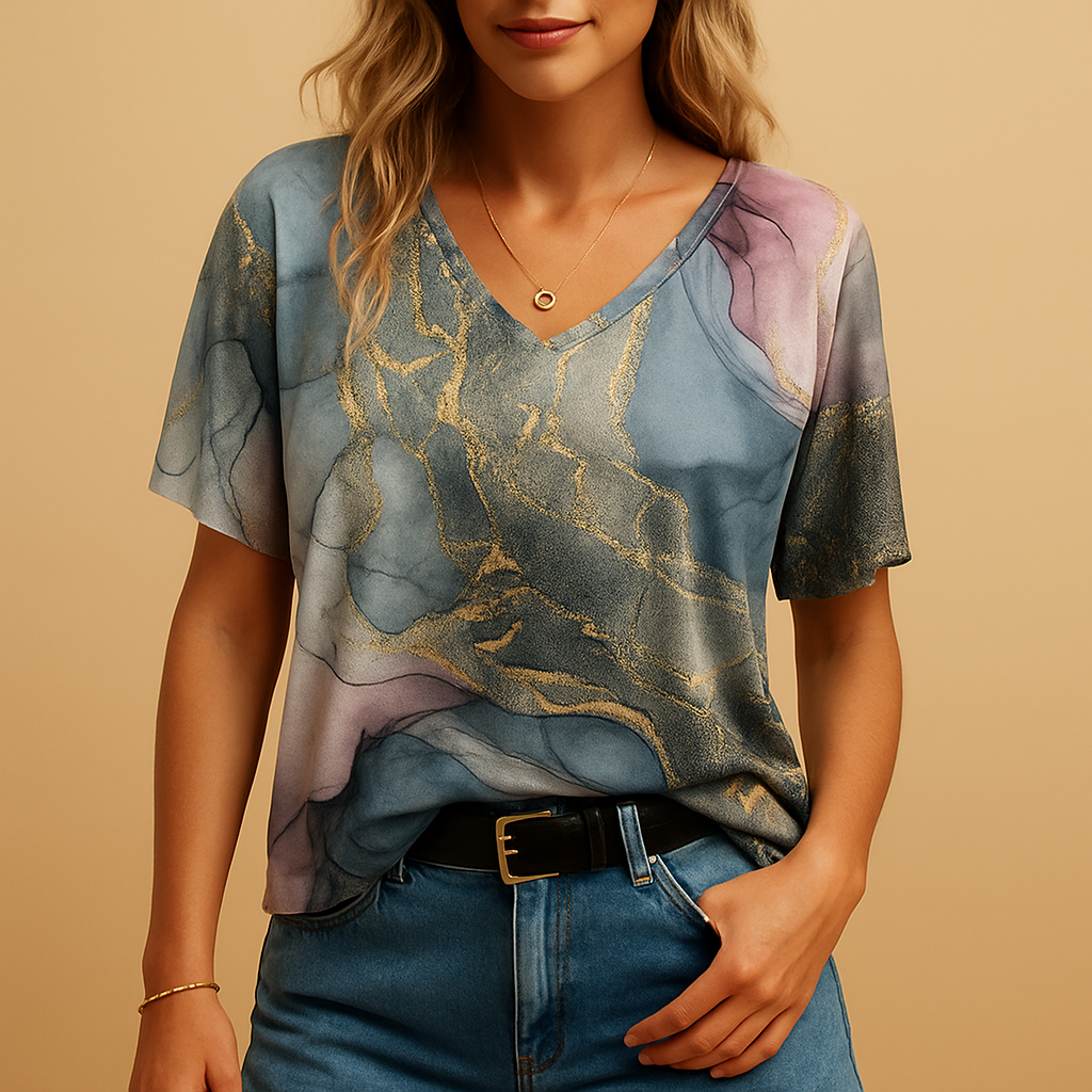 Boho style loose summer top for women with airy fit and refined details, ideal for festivals, casual outfits and warm summer days.