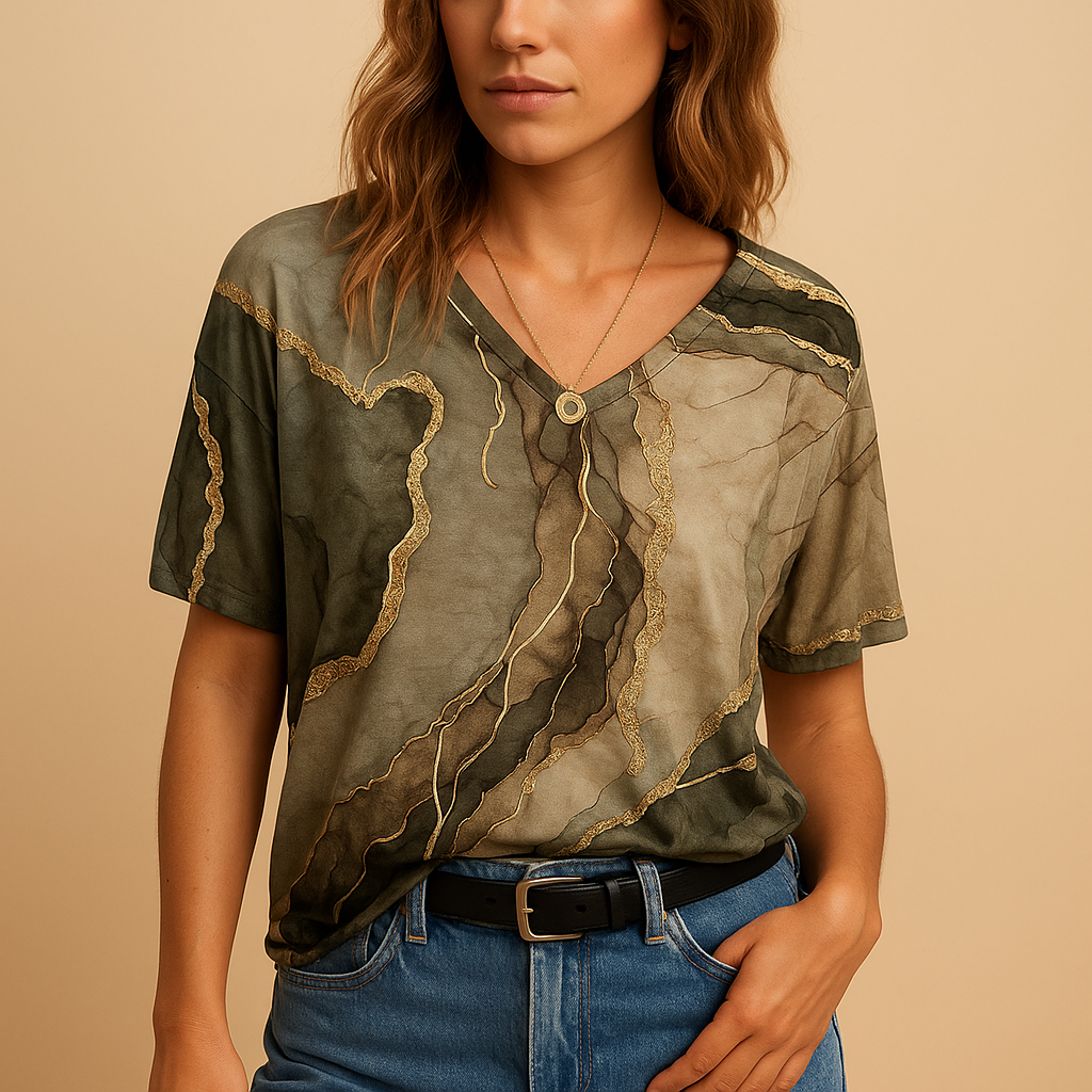 Boho style loose summer top for women with airy fit and refined details, ideal for festivals, casual outfits and warm summer days.