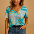 Boho style loose summer top for women with airy fit and refined details, ideal for festivals, casual outfits and warm summer days.