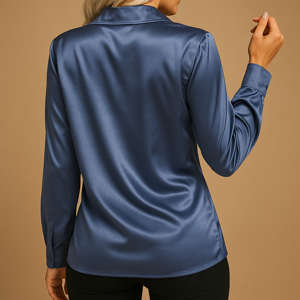 Women’s classic lightweight blouse with tailored fit and elegant design, ideal for office wear, formal occasions, and everyday outfits.