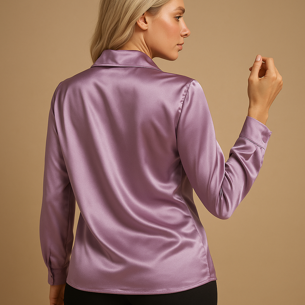 Women’s classic lightweight blouse with tailored fit and elegant design, ideal for office wear, formal occasions, and everyday outfits.