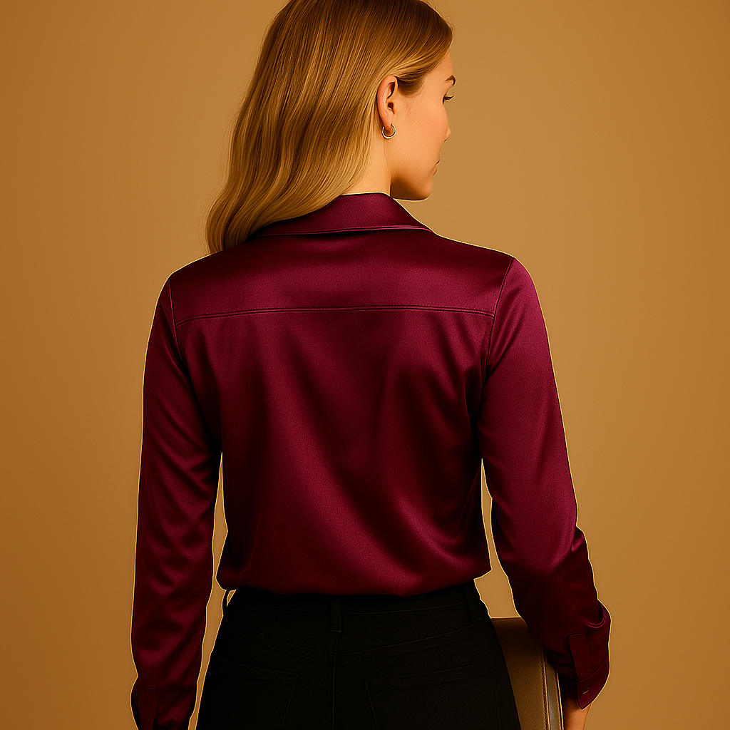 Women’s classic lightweight blouse with tailored fit and elegant design, ideal for office wear, formal occasions, and everyday outfits.