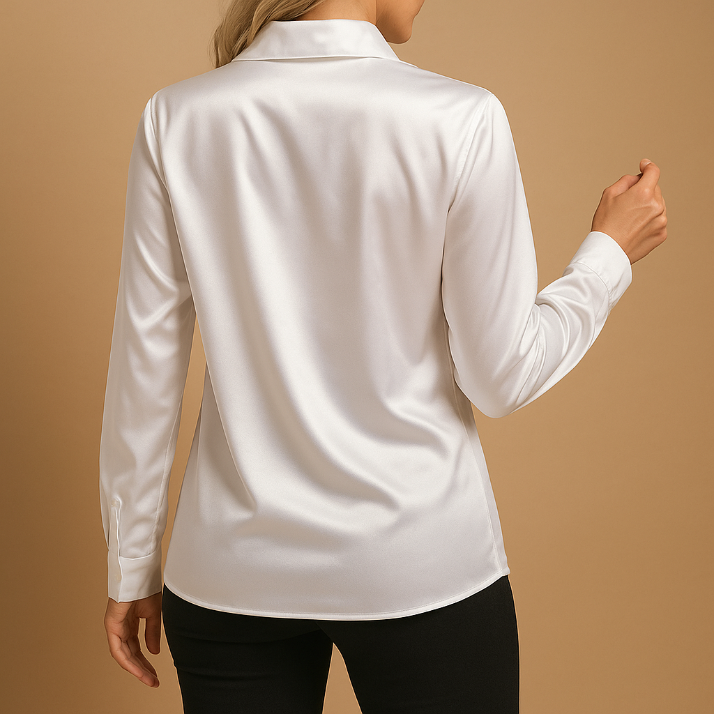 Women’s classic lightweight blouse with tailored fit and elegant design, ideal for office wear, formal occasions, and everyday outfits.