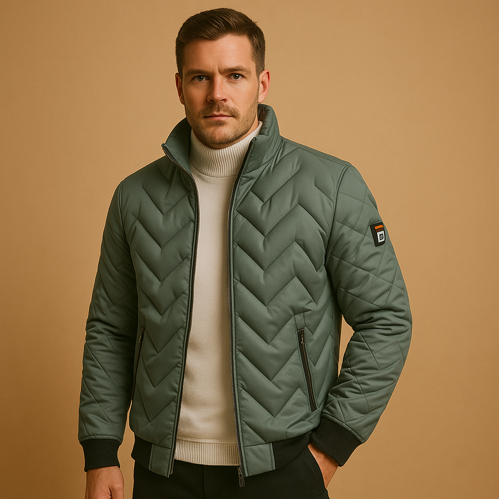 Men’s classic puffer jacket with quilted design, warm fit, and practical pockets, suitable for daily wear and outdoor activities.