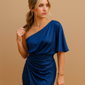 Elegant minimalist dress for women with a slim fit, suitable for work, formal occasions, and evening wear.