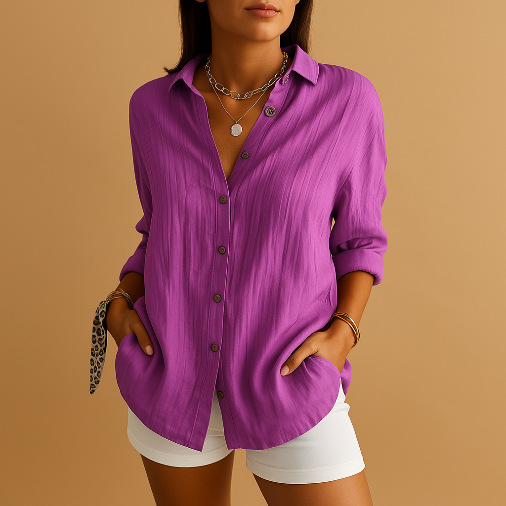 Women’s lightweight breathable blouse with comfortable fit, ideal for office wear, casual outings, and elegant evening looks.