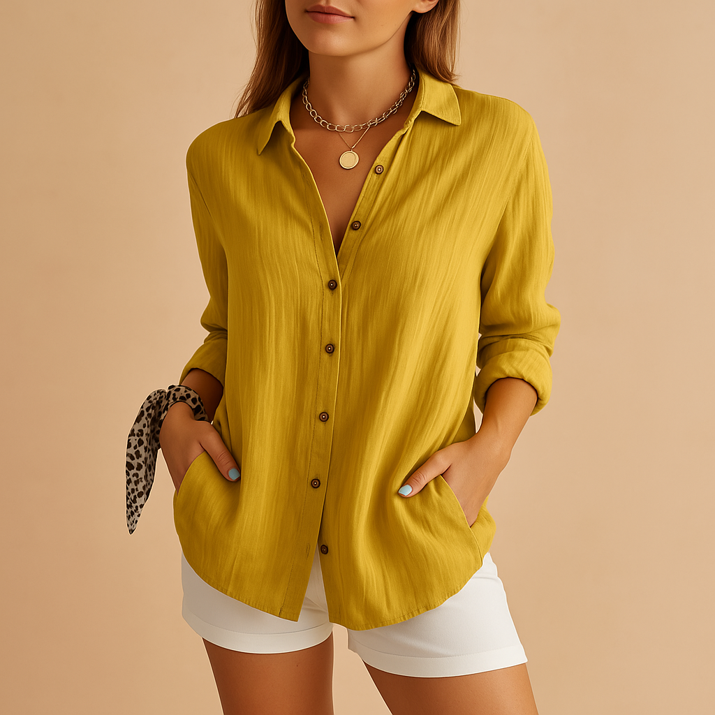 Women’s lightweight breathable blouse with comfortable fit, ideal for office wear, casual outings, and elegant evening looks.