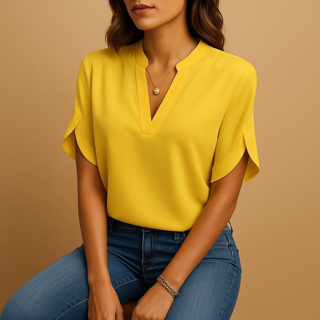 Lightweight elegant blouse for women with a loose feminine fit, ideal for office wear, summer days and stylish everyday outfits.