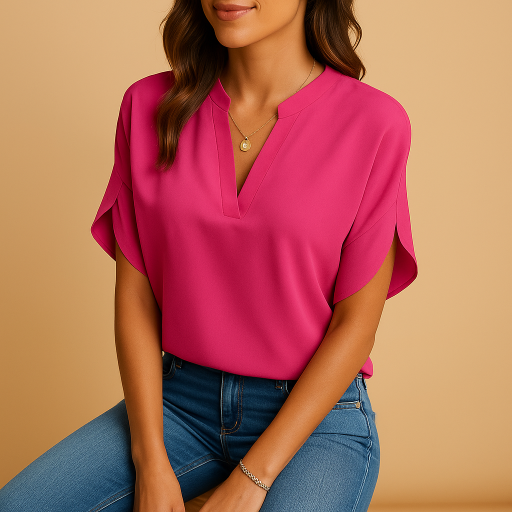 Lightweight elegant blouse for women with a loose feminine fit, ideal for office wear, summer days and stylish everyday outfits.