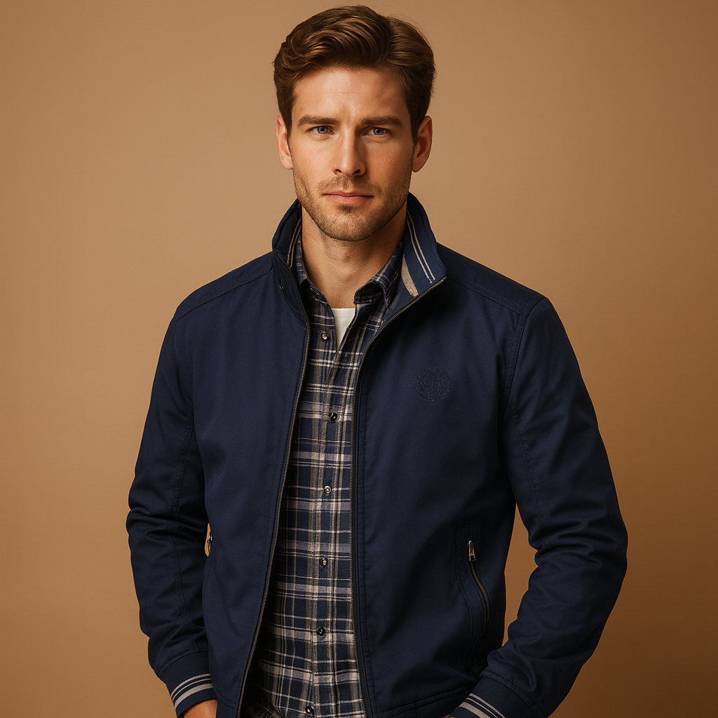 Men’s lightweight summer jacket with a breathable design and modern details, suitable for spring and summer wear, casual and formal occasions.