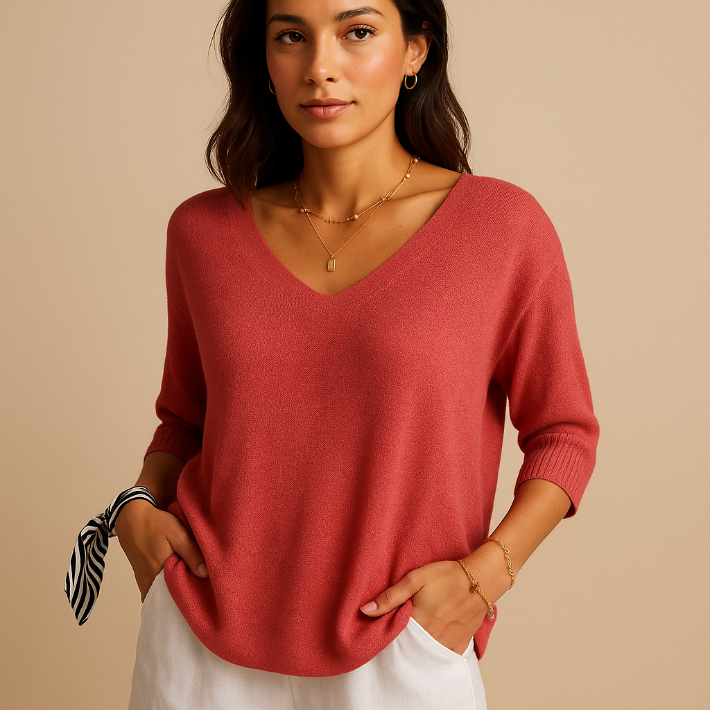 Women’s luxury loose fit top with soft fabric and modern relaxed silhouette, ideal for casual wear and everyday comfort.