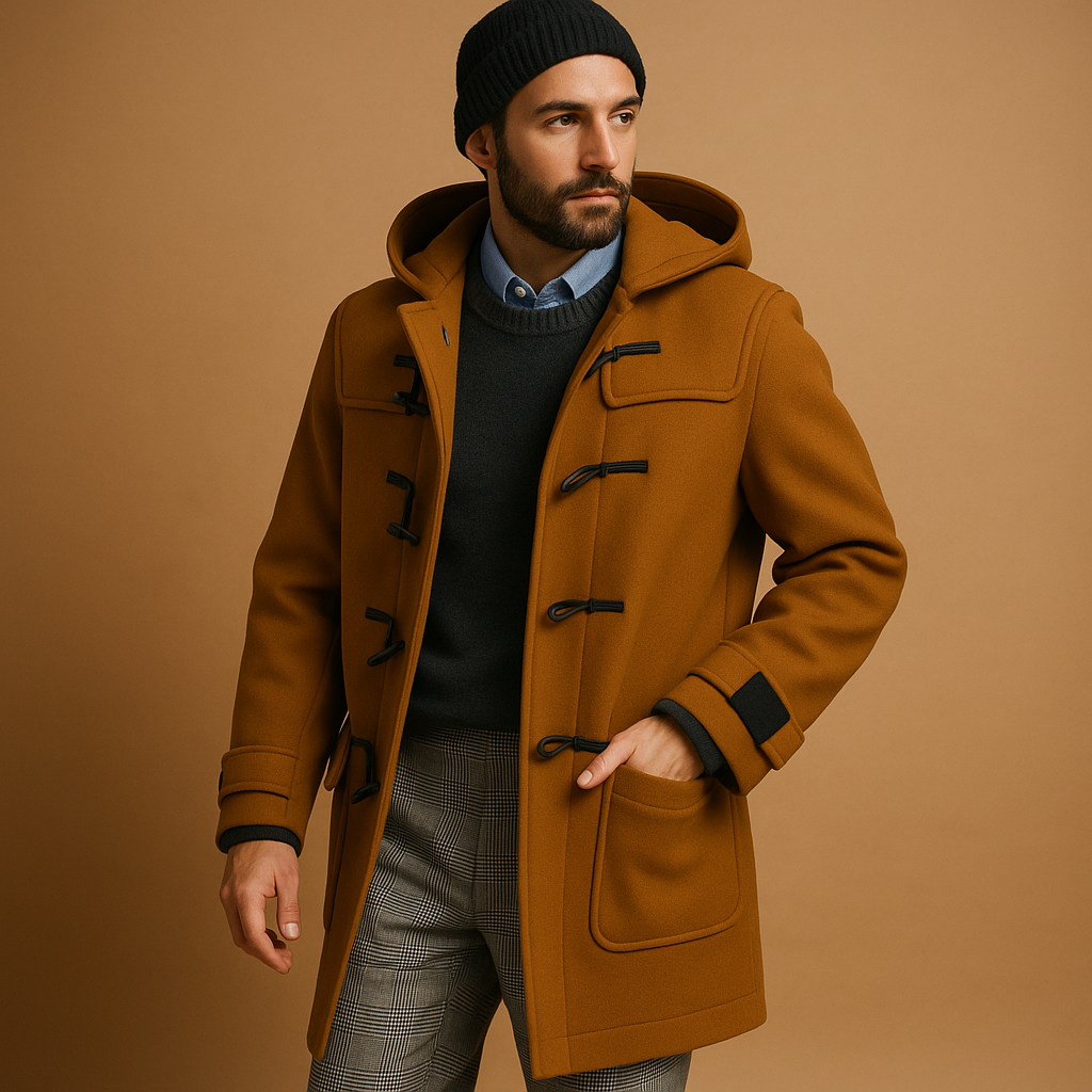 Men’s premium long winter coat with insulating warmth and extended cut, designed for work, winter walks, and everyday wear.