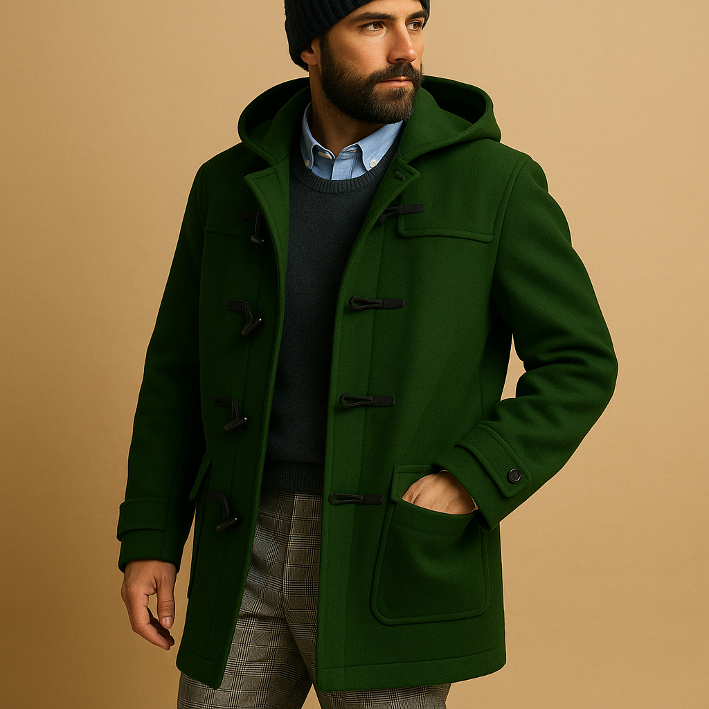 Men’s premium long winter coat with insulating warmth and extended cut, designed for work, winter walks, and everyday wear.