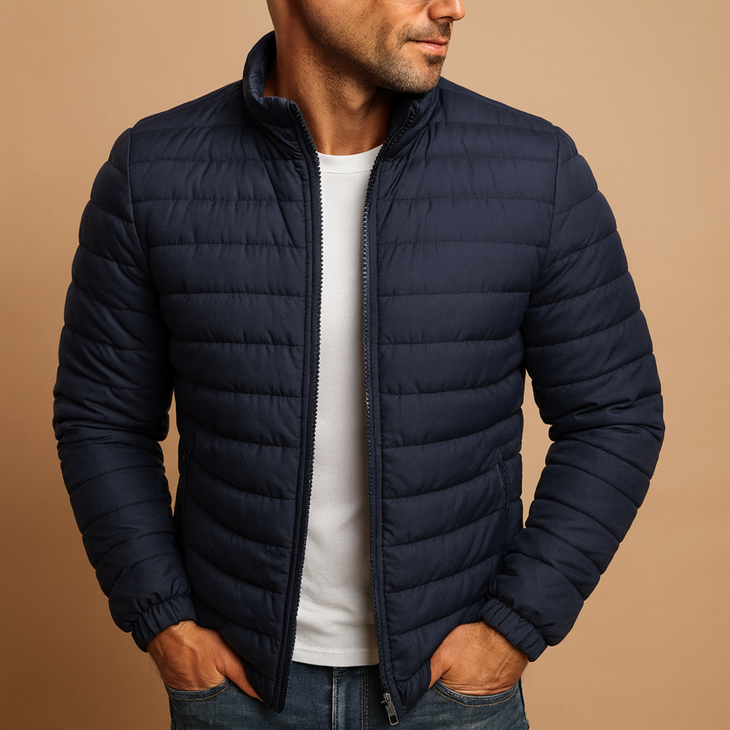 Men’s quilted summer jacket with a lightweight design, suitable for spring and summer, easy to combine with casual outfits.