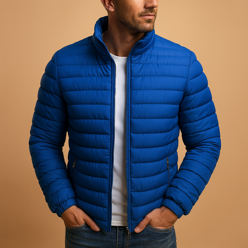 Men’s quilted summer jacket with a lightweight design, suitable for spring and summer, easy to combine with casual outfits.