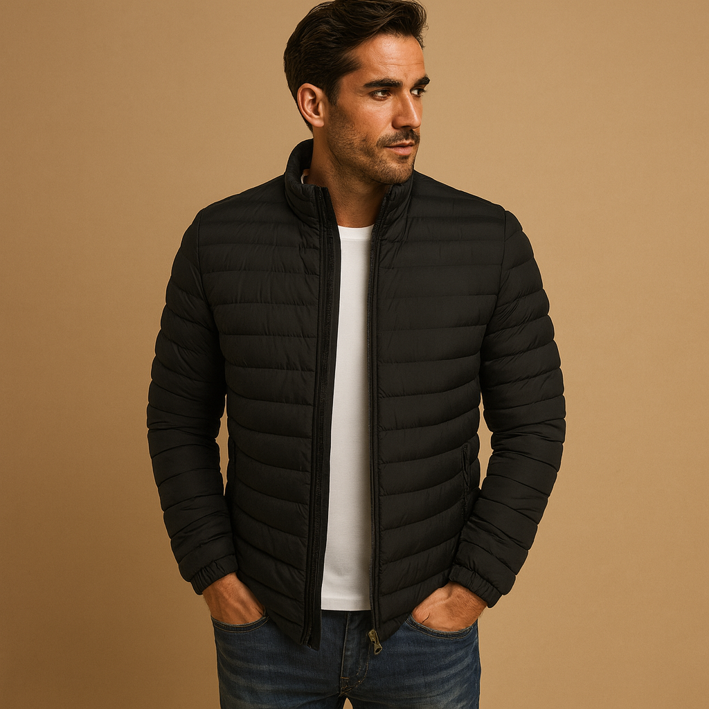 Men’s quilted summer jacket with a lightweight design, suitable for spring and summer, easy to combine with casual outfits.