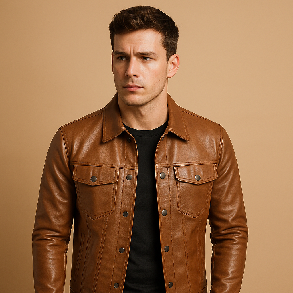 Men’s slim fit biker jacket with modern streetstyle details, lightweight design, and durable finish for daily wear and casual use.